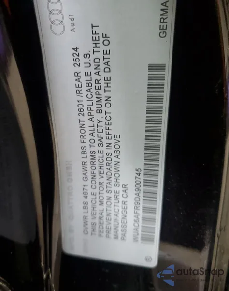 2013 Audi Rs5 from USA, damaged, VIN WUAC6AFR9DA900745